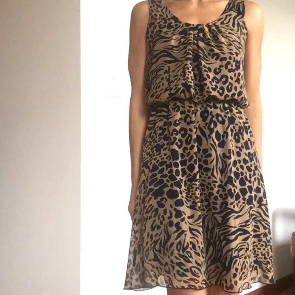 Animal print Chiffon Dress